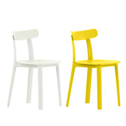 Vitra All Plastic Chair, Set of 2 White & Buttercup